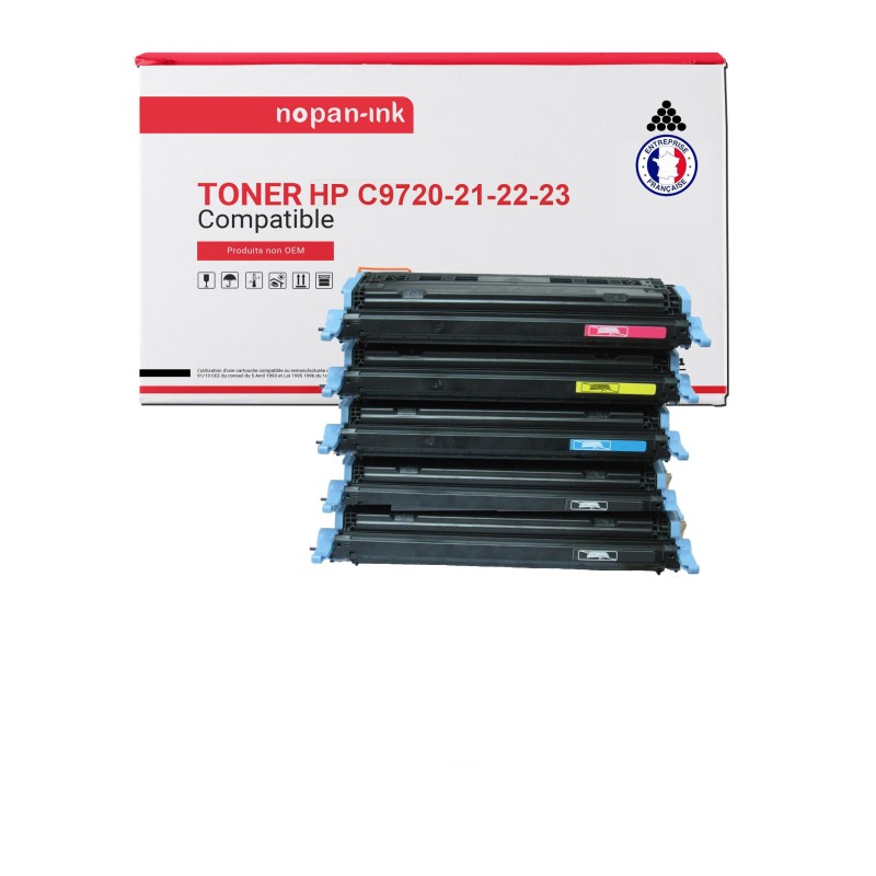 HP-C9720A (x2) + C9721A + C9723A + C9722A-Noir x2 + Cyan + Magenta + Jaune-PK5