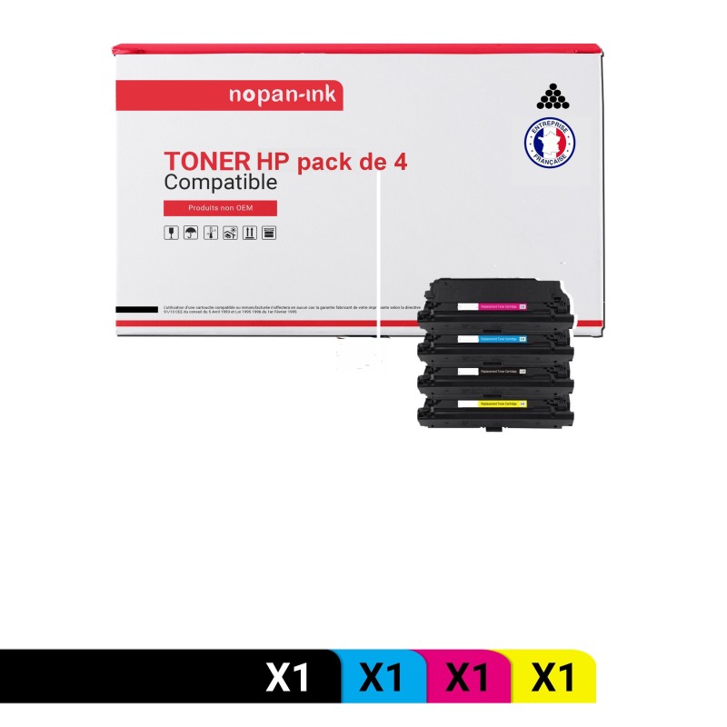 HP-CF360X + CF361X + CF363X + CF362X-Noir + Cyan + Magenta + Jaune-PK4
