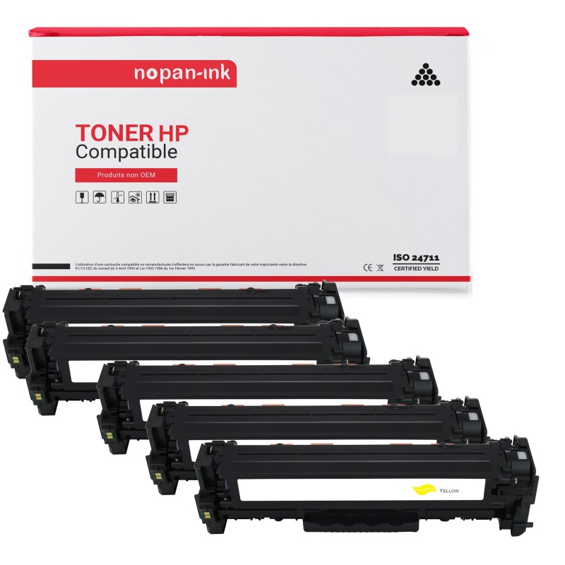 HP-CF380X (x2) + CF381A + CF383A + CF382A-Noir x2 + Cyan + Magenta + Jaune-PK5