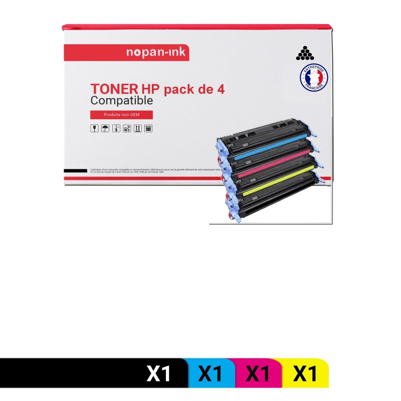 HP-Q6000A + Q6001A + Q6003A + Q6002A-Noir + Cyan + Magenta + Jaune-PK4