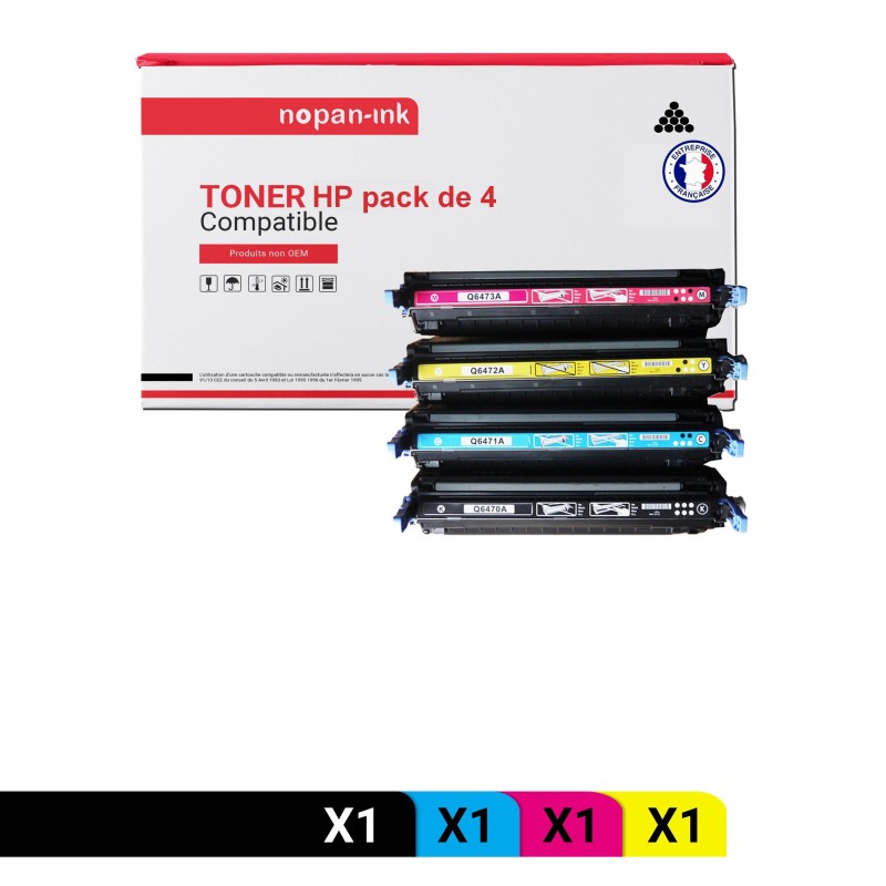 HP-Q6470A + Q6471A + Q6473A + Q6472A-Noir + Cyan + Magenta + Jaune-PK4