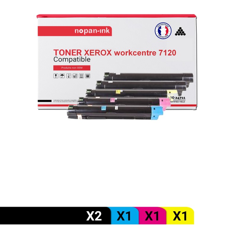 XEROX-006R01457 6R01457-Noir x2 + Cyan + Magenta + Jaune-PK5