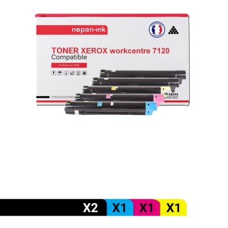 XEROX-006R01457 6R01457-Noir x2 + Cyan + Magenta + Jaune-PK5