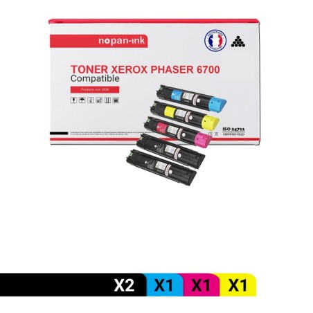 XEROX-106R01510 106R1510-Noir x2 + Cyan + Magenta + Jaune-PK5