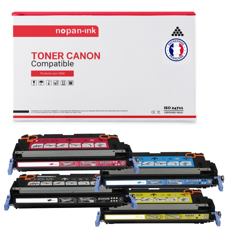 CANON-EP707 (Q600) + EP707 (Q6001) + EP707 (Q6003) + EP707 (Q6002)-Noir + Cyan + Magenta + Jaune-PK4