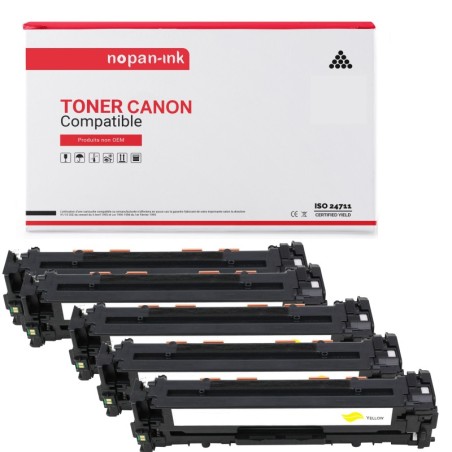 CANON-EP718 (530) (x2) + EP718 (531) + EP718 (533) + EP718 (532)-Noir x2 + Cyan + Magenta + Jaune-PK5