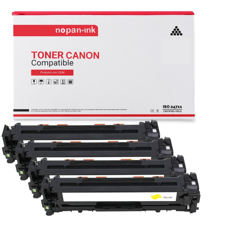 CANON-EP718 (530) + EP718 (531) + EP718 (533) + EP718 (532)-Noir + Cyan + Magenta + Jaune-PK4