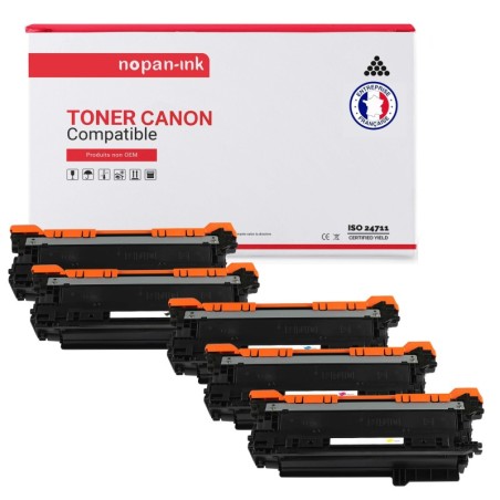 CANON-EP732H (E400X) (x2) + EP732 (E401A) + EP732 (E403A) + EP732 (E402A)-Noir x2 + Cyan + Magenta + Jaune-PK5