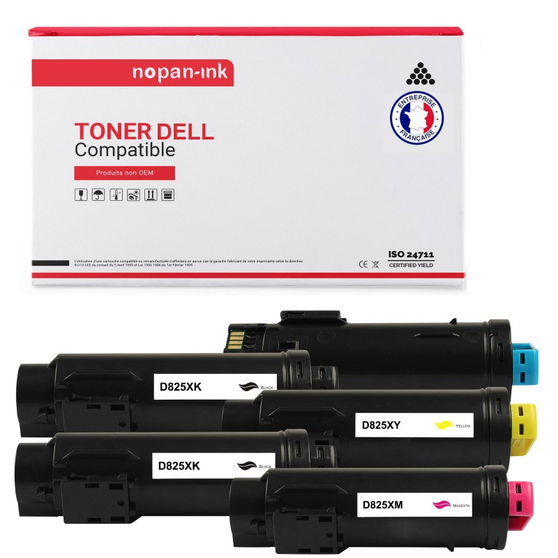 DELL-593-BBLN-Noir x2 + Cyan + Magenta + Jaune-PK5