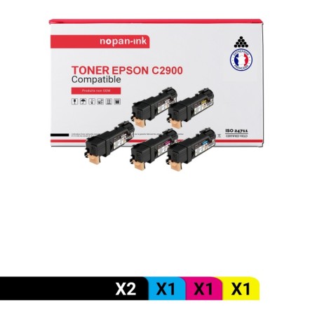 EPSON-C13S050630-Noir x2 + Cyan + Magenta + Jaune-PK5