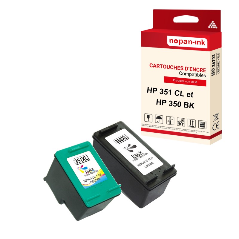 HP-350XL + 351 CL XL-Noir + Couleur-JETPK2