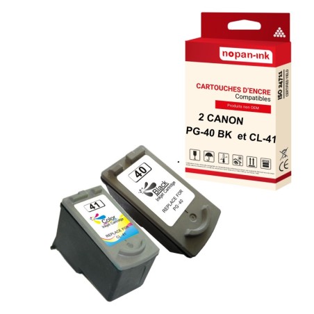 CANON-PG-40XL + CL-41XL-Noir + Couleur-JETPK2