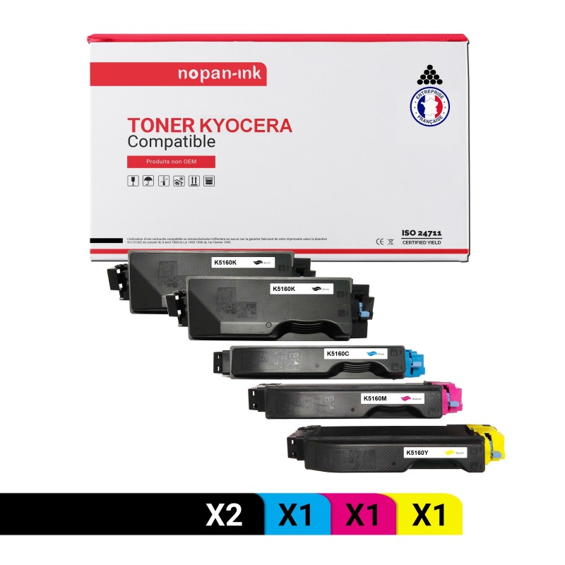 KYOCERA-TK5160K-Noir x2 + Cyan + Magenta + Jaune-PK5