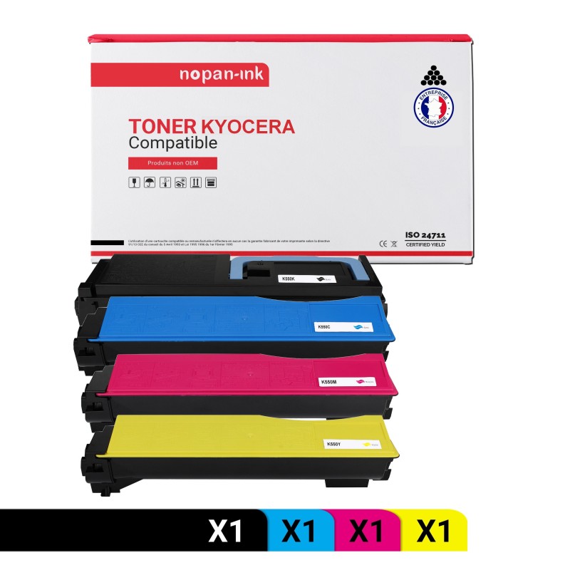 KYOCERA-TK550K-Noir + Cyan + Magenta + Jaune-PK4