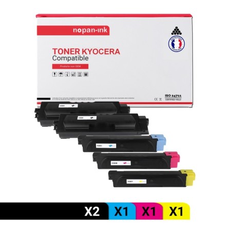 KYOCERA-TK580K-Noir x2 + Cyan + Magenta + Jaune-PK5