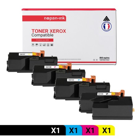 106R01630 106R1630 (Noir + Cyan + Magenta + Jaune) - 4 toners compatibles Pour XEROX