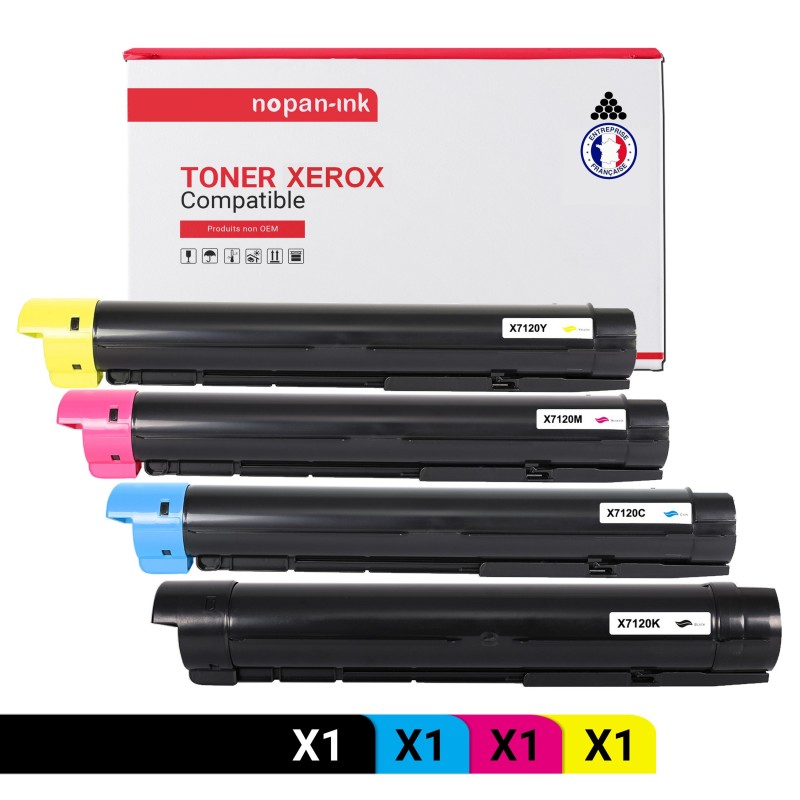 006R01457 6R01457 (Noir + Cyan + Magenta + Jaune) - 4 toners compatibles Pour XEROX