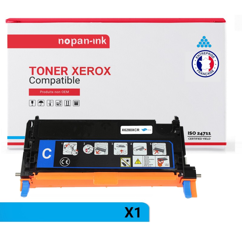 106R01392 106R1392 (Cyan) - 1 toner compatible Pour XEROX