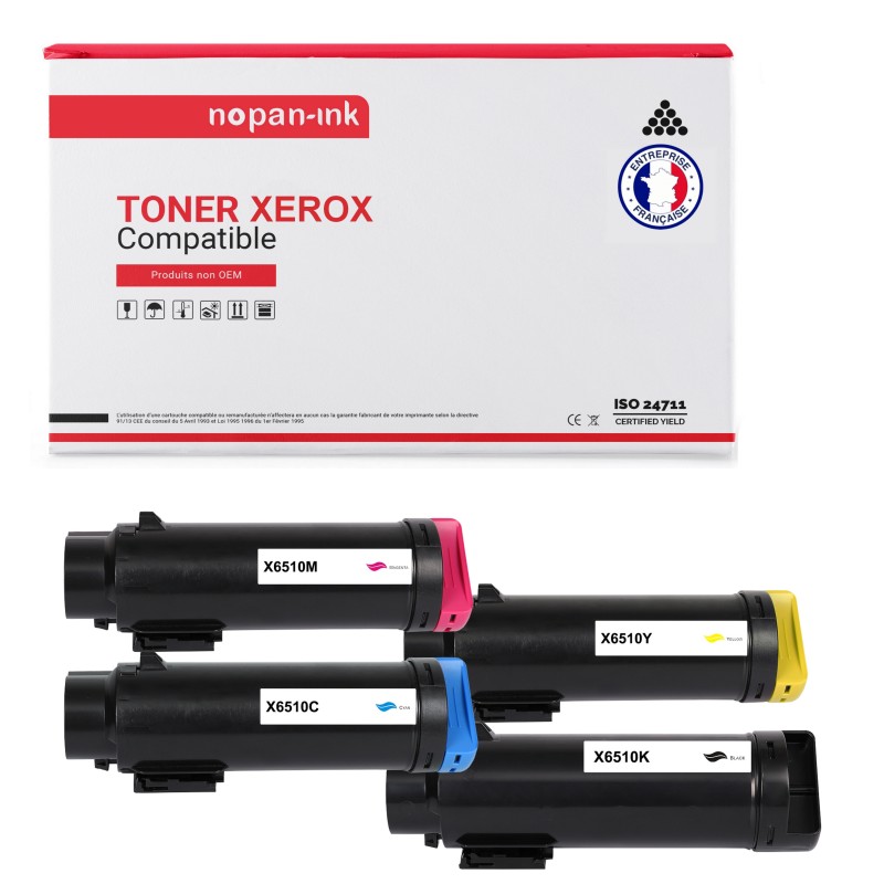 106R03476 106R3476 (Noir + Cyan + Magenta + Jaune) - 4 toners compatibles Pour XEROX