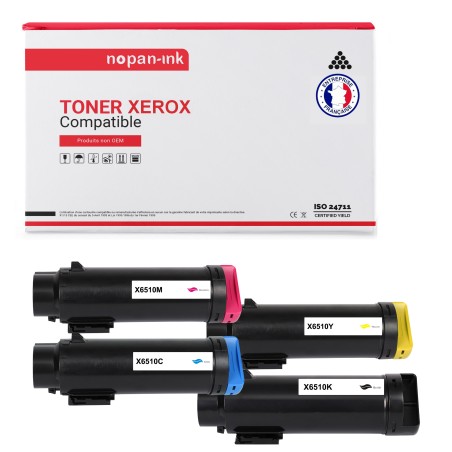 106R03476 106R3476 (Noir + Cyan + Magenta + Jaune) - 4 toners compatibles Pour XEROX