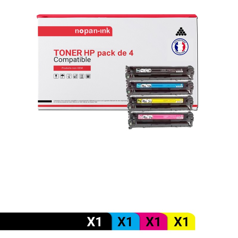 4 Toners - CF210X CB540A CE320A 716K 731HK + C (Noir + Cyan + Magenta + Jaune) - Compatible Pour HP