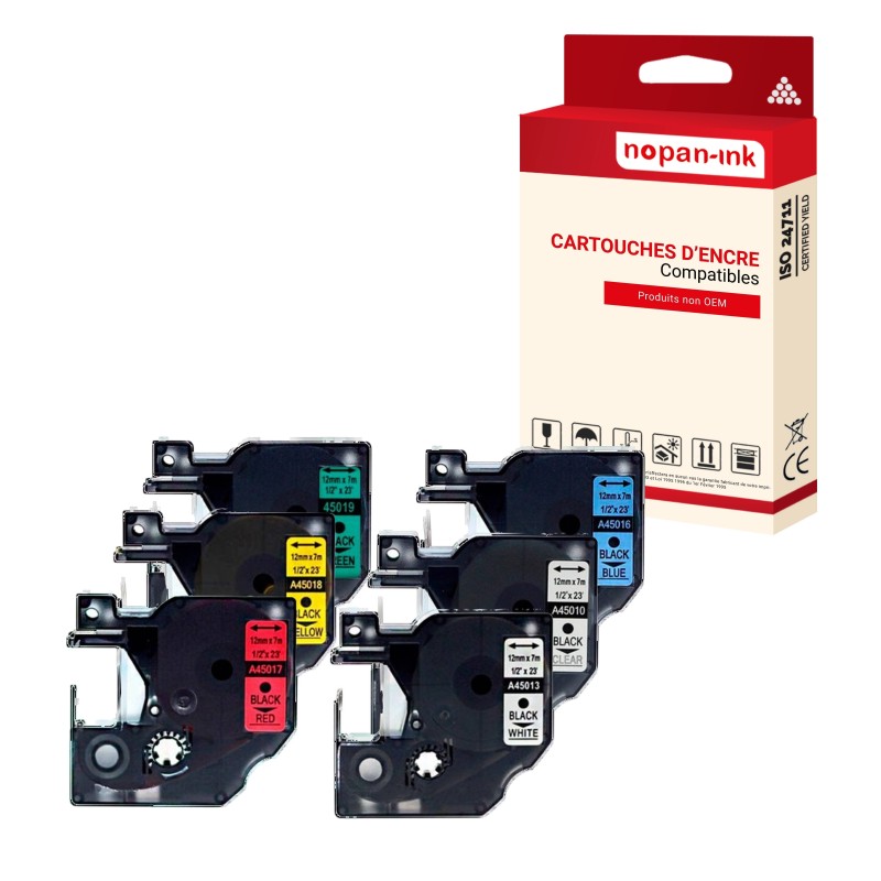 Dymo-45010 45013 45016 45017 45018 45019-Multi-couleurs-