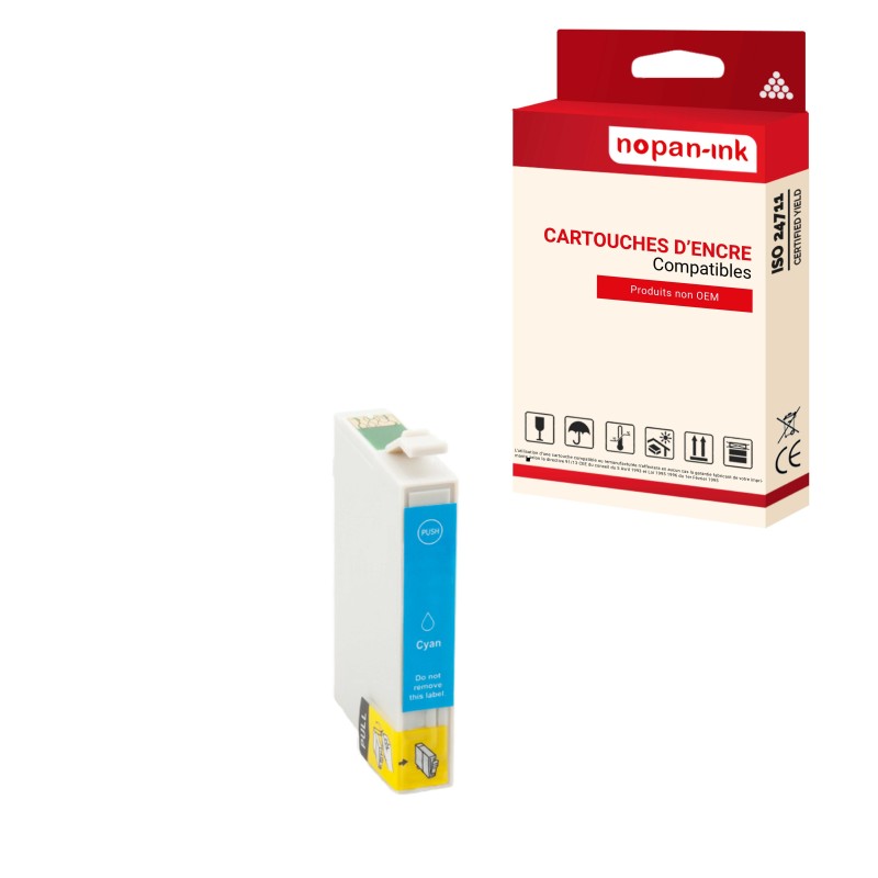 T0442 XL Cyan - CARTOUCHE D'ENCRE COMPATIBLE POUR EPSON