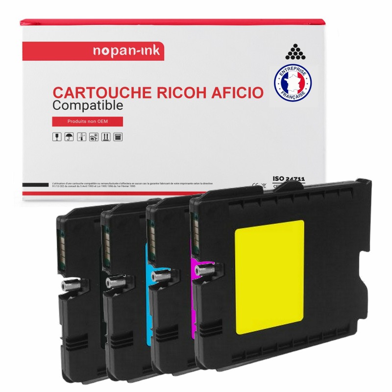 NOPAN-INK - Cartouche x1 405766 GC41CL Cyan compatible pour Lanier SG7100dn NRG SG2100N SG3110DN SG3110DNW Ricoh SGK3100dn