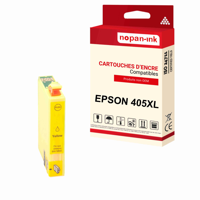 x1 Cartouche compatible pour EPSON 405 XL 405XL Yellow (Valise)