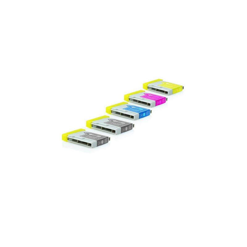PACK Brother DCP195C ref LC 980 POUR MAGFLASH 20 BK / 20 JAUNE / 10 BLEU
