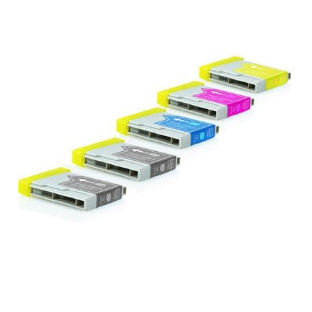 PACK Brother DCP195C ref LC 980 POUR MAGFLASH 20 BK / 20 JAUNE / 10 BLEU