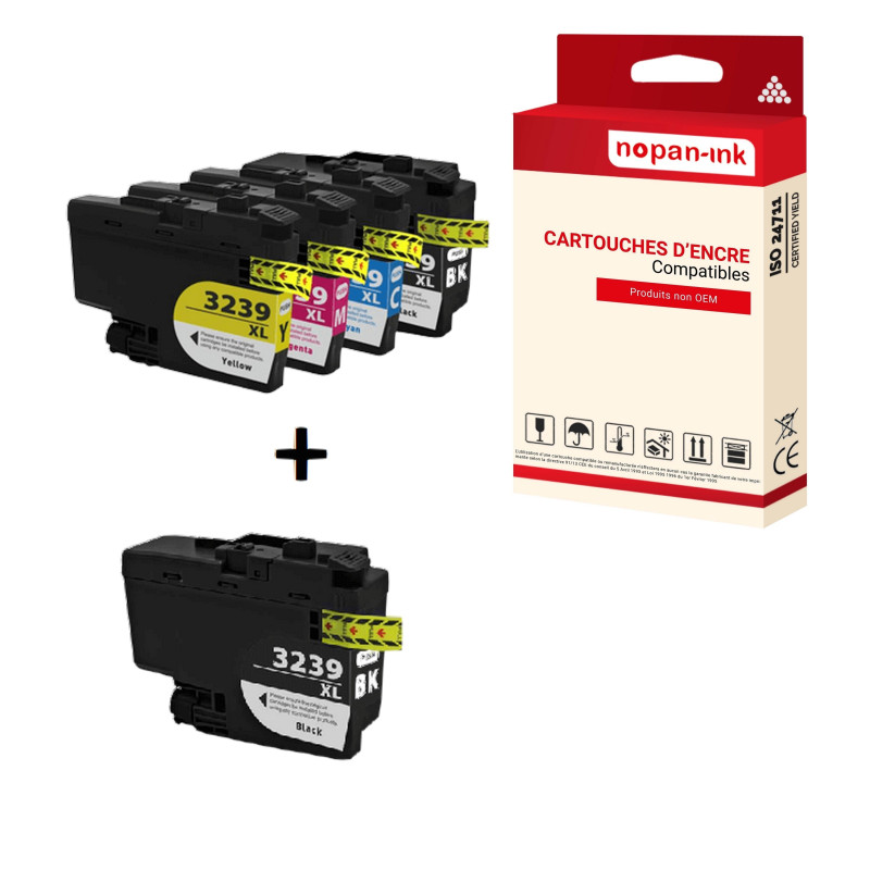 Cartouche pour Brother LC3239XL Compatible Multipack  x 5 NOPAN-INK