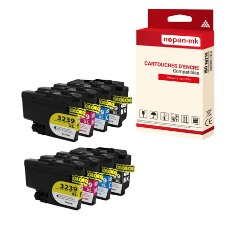 Cartouche pour Brother LC3239XL Compatible Multipack  x 8 NOPAN-INK