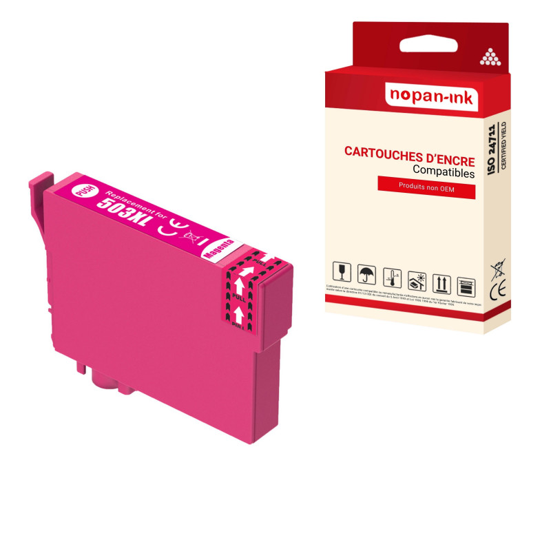 Cartouche pour EPSON 503XXL Piments Compatible Magenta x 1 C13T09R34010 - NOPAN-INK