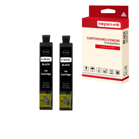 Cartouche pour EPSON 604XL Ananas Compatible Noir x 2 C13T10H14010 - NOPAN-INK