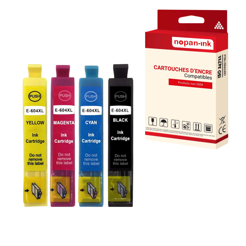 Cartouche pour EPSON 604XXL Ananas Compatible Multipack x 4 C13T09R64010 C13T09Q14010 C13T09R24010 C13T09R34010 C13T09R44010