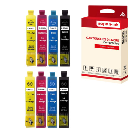 Cartouche pour EPSON 604XXL Ananas Compatible Multipack  x 8 C13T09R64010 C13T09Q14010 C13T09R24010 C13T09R34010 C13T09R44012