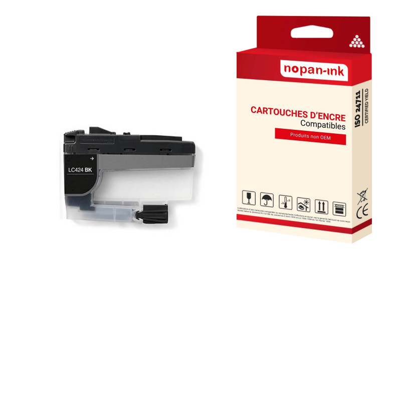 BROTHER LC424XL Cartouche Compatible Noir x 1  - NOPAN-INK avec DCP J1200W