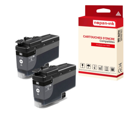 BROTHER LC426XL Cartouche Compatible Noir x 2  - NOPAN-INK avec MFC J4335DW, MFC J4340DW, MFC J4540DW, MFC J4540DWXL.