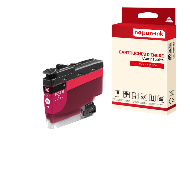 BROTHER LC426XL Cartouche Compatible Magenta x 1  - NOPAN-INK avec MFC J4335DW, MFC J4340DW, MFC J4540DW, MFC J4540DWXL.
