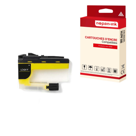 BROTHER LC424XL Cartouche pour Compatible Jaune x 1  - NOPAN-INK avec DCP J1200W.