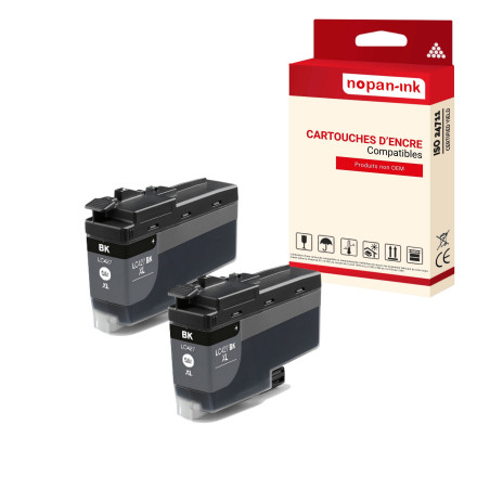BROTHER LC427XL Cartouche Compatible Noir x 2  avec HL J6010DW, MFC J5955DW, MFC J6955DW, MFC J6957DW, MFC J6959DW.