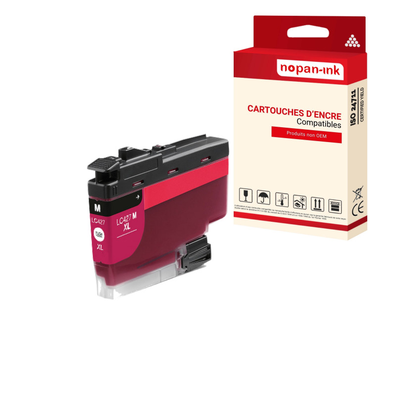 BROTHER LC427XL Cartouche Compatible Magenta x 1  avec HL J6010DW, MFC J5955DW, MFC J6955DW, MFC J6957DW, MFC J6959DW.