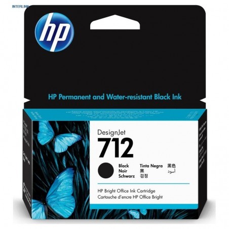 HP 712 noir 38 ml 3ED70A cartouche originale