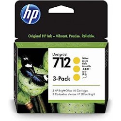 Pack de 3 HP 712 jaune...