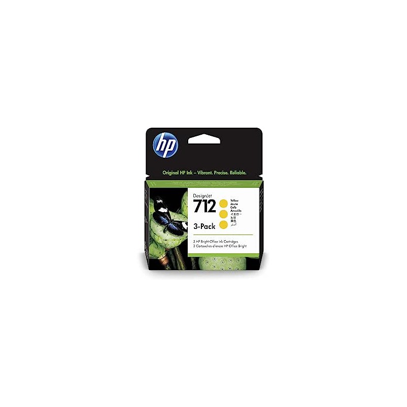 Pack de 3 HP 712 jaune 3ED79A cartouche originale