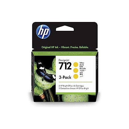 Pack de 3 HP 712 jaune 3ED79A cartouche originale