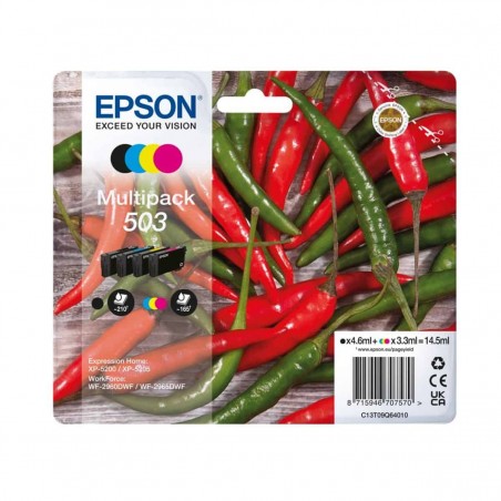 X 4 EPSON 503 C13T09Q64010 NOIR, CYAN, MAGENTA, YELLOW CARTOUCHE ORIGINALE