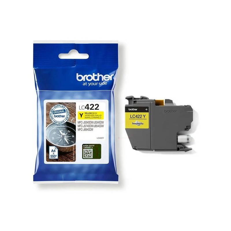 BROTHER LC 422 YELLOW LC422Y CARTOUCHE ORIGINALE
