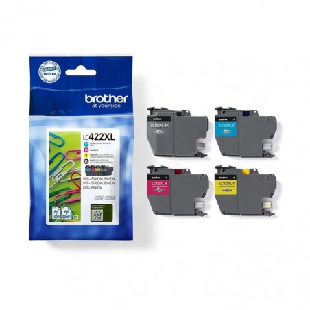 X 4 BROTHER LC 422 XL LC422XLVAL NOIR, CYAN, MAGENTA, YELLOW CARTOUCHE ORIGINALE